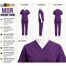 Newwork Zarf Yaka Yazlık Kısa Kol Hemşire Takım