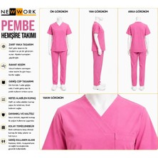 Newwork Zarf Yaka Yazlık Kısa Kol Hemşire Takım