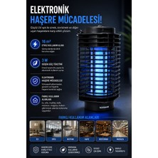 Coverzone Elektronik Sinek ve Sivrisinek Öldürücü, 3 W, 110-220 V, 50 Hz, 16 M² Etki Alanı, Düşük Güç Tüketimli Işıklı Haşere Cihazı, 10 x 25 Cm, Ev Ofis Yatak Odası Için | WN-3021