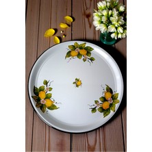 İnci Emaye 60 No Emaye Sini Sofra, Yemek Sunum Tepsi, Yer Sofrası Çinko ~58 cm