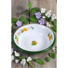 İnci Emaye 24 cm Emaye Kase , Çukur Tabak, Salata Tabak, Cips Tabak