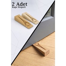 Tiesa Home 2li Ahşap Kapı Altlığı Altı Stoperi Durdurucu Takozu Eyfel
