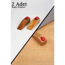 Tiesa Home 2li Ahşap Kapı Altlığı Altı Stoperi Durdurucu Takozu Kahverengi Uğur Böceği