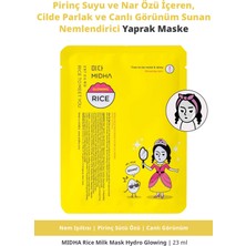 MIDHA Nar Özü Içeren Cilde Parlak Görünümsunan Nemlendirici Yaprak Maske Mıdha Rice Milk Mask Hydro Glowing