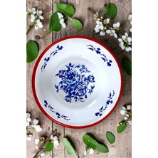 İnci Emaye 24 cm Emaye Kase , Çukur Tabak, Salata Tabak, Cips Tabak