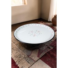İnci Emaye 60 No Emaye Sini Sofra, Yemek Sunum Tepsi, Yer Sofrası Çinko ~58 cm