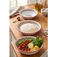 İnci Emaye 32 Cm-36 Cm-40 cm 3 Lü Emaye Leğen Çırpma ve Karıştırma Kabı, Hamur Leğeni,meyvelik, Çeyiz, Hediye,