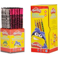 Play-Doh Zebra Desenli Yuvarlak Kurşun Kalem 72'Li Stand PLAY-KK010 