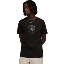 Puma Ferrari Tonal Shield Erkek Siyah Günlük Stil T-Shirt 63531101