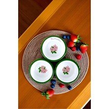 İnci Emaye 3 Parça 10CM Emaye Dik Tabak Set , Kahvaltı Tabağı, Reçellik, Zeytin, Peynir Tabağı, Çeyiz, Hediye