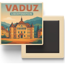 İberk Buzdolap Magneti - Vaduz Lihtenştayn - Ulusal Müze - 9x9 cm