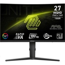 MSI Msı Mag 275CQRF Qd E2 27" 0.5 Ms 2k Curved 180 Hz Oyuncu Monitörü - Teşhir