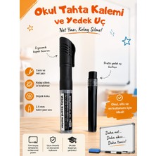Oyun ve Sanat Okul Öğretmen Beyaz Tahta Kalemi, Siyah Renk Black Boardmarker Yedek Uçlu