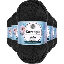 Neonova 5 Adet Lotus Bikini Büstiyer Bluz Örgü Ipi  K940 Siyah