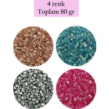 Neonova Kesme Cam Boncuk 2mm - 4 Renk - Toplam 80 Gram - BNC442