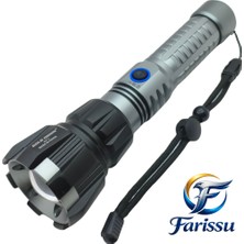 farissu Gold Orion R711 Çok Fonksiyonlu El Feneri 6000 Lümen (Şarj Edilebilir, USB Çıkışlı)