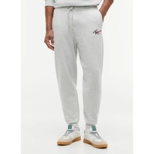 Tommy Jeans Gri Erkek Regular Fit Logo Baskılı Sweatpant DM0DM23903P08 Tjm Reg Sıgnature Sw