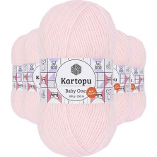 Neonova 5 Adet Baby One Tüylenmeyen El Örgü Ipi Yünü Bebe Pembe K255