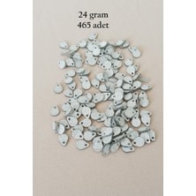 Neonova Oya Abiye Bileklik Kolye Pleksi Metalik Plastik Pul Gümüş Renk 24 Gram 465 Adet - BNC569