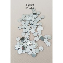 Neonova Oya Abiye Bileklik Kolye Pleksi Metalik Plastik Pul Gümüş Renk 8 Gram 85 Adet - BNC523