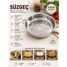 Güzelyüz Avm Metal Süzgeç 26CM Ideal Boyut Kulplu Süzek