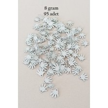 Neonova Oya Abiye Bileklik Kolye Pleksi Metalik Plastik Pul Gümüş Renk 8 Gram 95 Adet - BNC519
