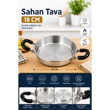Güzelyüz Avm Yumurta Tavası Sahan 18 cm Çift Kulplu Alüminyum