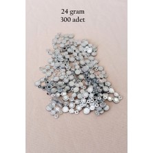 Neonova Oya Abiye Bileklik Kolye Pleksi Metalik Plastik Pul Gümüş Renk 24 Gram 300 Adet - BNC560