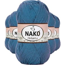 5 Adet Pırlanta Amigurumi El Örgü Ipi Yünü Turkuaz 3409 - Nako Mudanis