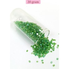 Neonova Kesme Cam Boncuk 2mm - 20 Gram - Şeffaf Yeşil -BNC307