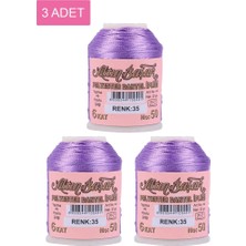 Neonova 3 Adet Altınbaşak Oya ve Dantel Ipi 20 gr - Royaleks - No: 035