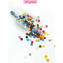 Neonova Dökme Cam Kum Boncuk Büyük Boy (6/0) 4 mm - 20 Gram - Karışık Renkli - BNC096