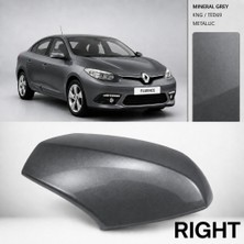 Zetoto Fluence Ayna Kapağı Sağ Mineral Grey Kng / TED69 Metalik