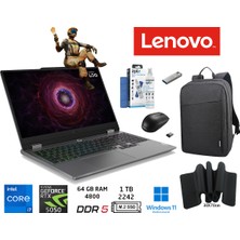 Lenovo loq Intel Core I7 13650HX 64GB 1tb SSD RTX5050 W11 Pro 15.6" 83JE00JPTR Duddi Çanta+Mouse+Mousepad+Usbbellek+Temizlikkit
