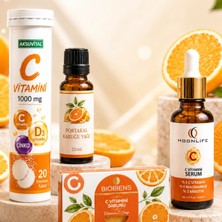 Çare Burada Turuncu Işıltı Seti - C Vitamini Efervesan & C Vitamini Sabun & Portakal Kabuğu Yağı & C Vitamini Serum