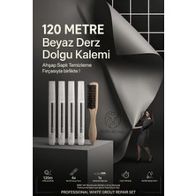 Transformacion Beyaz Derz Dolgu ve Rötuş Kalemi Seti 4 Adet 120M Ahşap Saplı Temizleme Fırçalı Fayans Duvar Buzdolabı Boyası 718601
