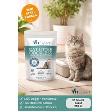 Vitexpert Active Carbon Premium Kedi Kumu Koku Giderici Doğal Aktif Karbonlu Granül 30 Günlük Paket 250 gr