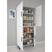 La Bella Dizayn Labelladizayn Modern Çok Amaçlı Dolap 6 Bölmeli 70 cm Beyaz Suntalam Derinlik 32 cm