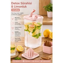 Porsima 06-1109 Sızdırmaz Kapaklı Matara Detoks Sürahi - Limonluk Şerbetlik Şeffaf 1,5 L