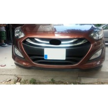 Oto h.i.t. Hyundai I30 Uyumlu Ön Lip Tampon Eki Body Kit Yumuşak Mat Siyah Kırılmaz