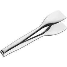 CATEKSSS Çelik Paslanmaz Pasta Maşası - Pasta Servis Maşası Plastik Beyaz