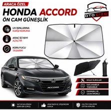 OtoÇizgi Honda Accord Şemsiye Tip Ön Cam Güneşliği Katlanabilir Uv Korumalı Araç Cam Güneşlik