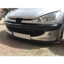 Oto h.i.t. Peugeot 206 Uyumlu Ön Lip Tampon Eki Body Kit Yumuşak Mat Siyah Kırılmaz