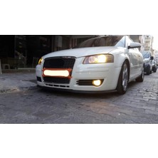 Oto h.i.t. Audi A3 03-08 Uyumlu Ön Lip Tampon Eki Body Kit Yumuşak Mat Siyah Kırılmaz