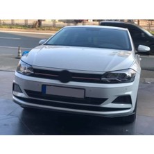 Oto h.i.t. Volkswagen Polo Mk6 Uyumlu Ön Lip Tampon Eki Body Kit Yumuşak Mat Siyah Kırılmaz