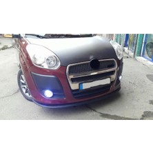 Oto h.i.t. Fiat Doblo D3 Uyumlu Ön Lip Tampon Eki Body Kit Yumuşak Mat Siyah Kırılmaz