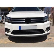Oto h.i.t. Volkswagen Caddy Mk4 Uyumlu Ön Lip Tampon Eki Body Kit Yumuşak Mat Siyah Kırılmaz