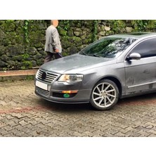 Oto h.i.t. Volkswagen Passat B6 Uyumlu Ön Lip Tampon Eki Body Kit Yumuşak Mat Siyah Kırılmaz