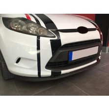 Oto h.i.t. Ford Fiesta 09 Üzeri Uyumlu Ön Lip Tampon Eki Body Kit Yumuşak Mat Siyah Kırılmaz