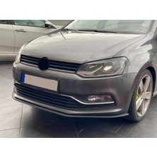 Oto h.i.t. Volkswagen Polo Mk5,5 Uyumlu Ön Lip Tampon Eki Body Kit Yumuşak Mat Siyah Kırılmaz